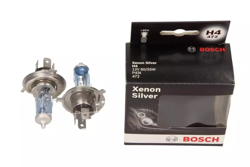 BOSCH ŻARÓWKI H4 XENON SILVER +50% 12V 60/55W DUO