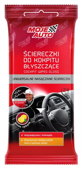 MOJE AUTO ŚCIERECZKI DO KOKPITU BŁYSK 24SZT 