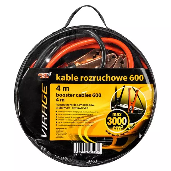 MOJE AUTO KABLE ROZRUCHOWE 600A 4M ETUI 