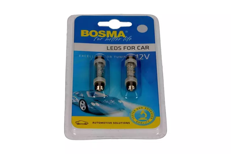 BOSMA ŻARÓWKI LED 12V 6XLED SV8,5 BIAŁE 10X42