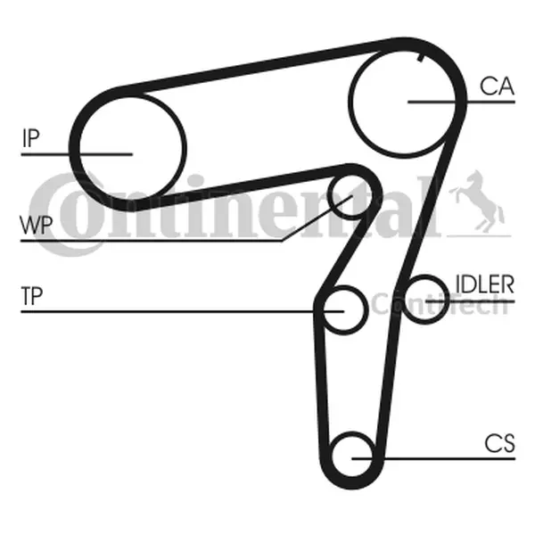 CONTINENTAL ROZRZĄD+POMPA WODY CT968WP2 