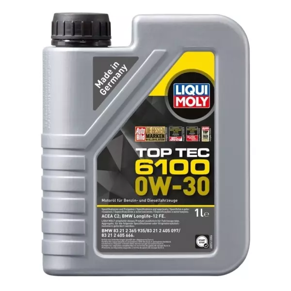 LIQUI MOLY TOP TEC 6100 0W30 C2 BMW LL-12 FE 6L 