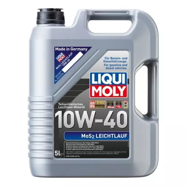 LIQUI MOLY MOS2 LEICHTLAUF SUPER 10W40 6L + ZAWIESZKA 