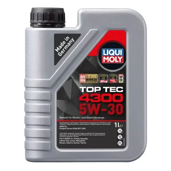 LIQUI MOLY TOP TEC 4300 5W30 SYNTHETIC 6L 