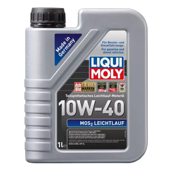 LIQUI MOLY MOS2 LEICHTLAUF SUPER 10W40 6L + ZAWIESZKA 