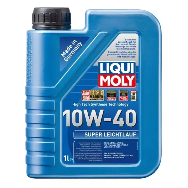 LIQUI MOLY SUPER LEICHTLAUF 10W40 A3/B4 7L 