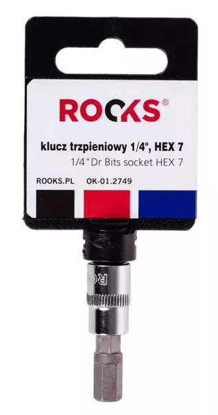 KLUCZ TRZPIENIOWY 1/4", HEX 7