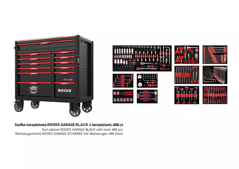 SZAFKA NARZĘDZIOWA STRONG GARAGE XXL Z NARZĘDZIAMI 485 CZ 