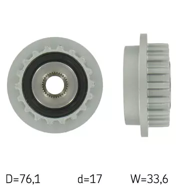 SKF SPRZĘGŁO ALTERNATORA VKM 03115