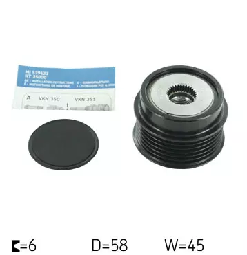 SKF SPRZĘGŁO ALTERNATORA VKM 06506