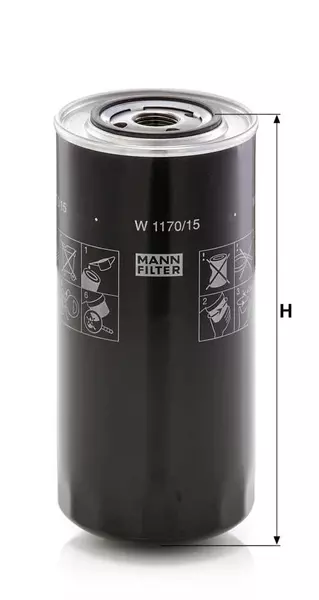 MANN-FILTER FILTR OLEJU W 1170/15