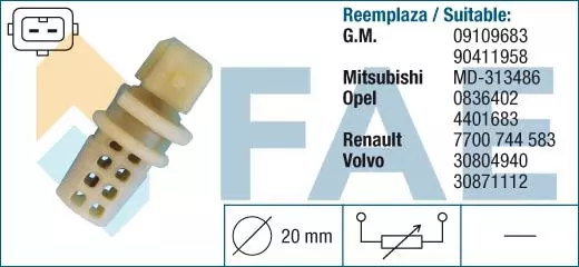 FAE CZUJNIK TEMPERATURY POWIETRZA 33520