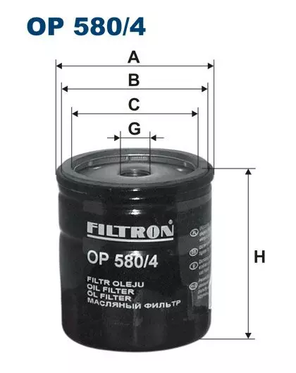 FILTRON FILTR OLEJU OP 580/4