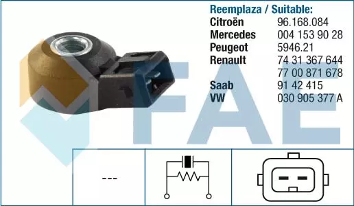 FAE CZUJNIK SPALANIA STUKOWEGO 60100