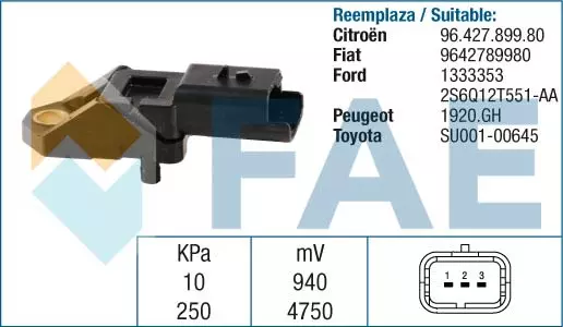 FAE CZUJNIK PODCIŚNIENIA 15027