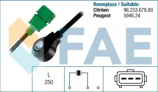 FAE CZUJNIK SPALANIA STUKOWEGO 60134