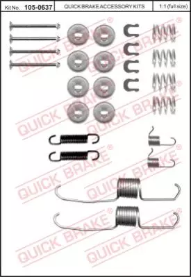 QUICK BRAKE ZESTAW MONTAŻOWY SZCZĘK 105-0637