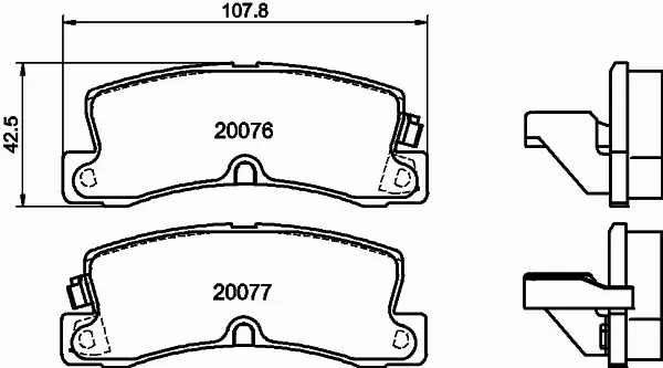 HELLA PAGID KLOCKI HAMULCOWE 8DB 355 005-691 