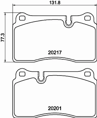 HELLA PAGID KLOCKI HAMULCOWE 8DB 355 015-891 