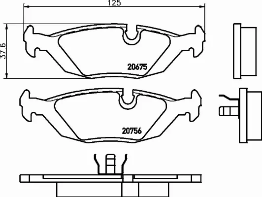 HELLA PAGID KLOCKI HAMULCOWE 8DB 355 006-041 