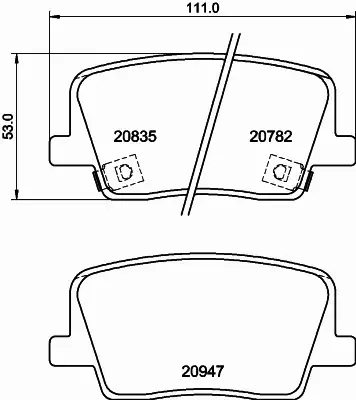 HELLA PAGID KLOCKI HAMULCOWE 8DB 355 040-511 