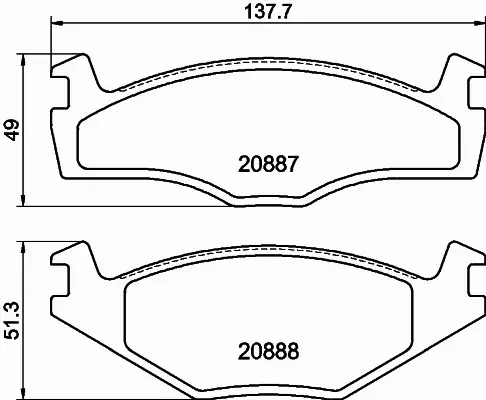 HELLA PAGID KLOCKI HAMULCOWE 8DB 355 017-501 