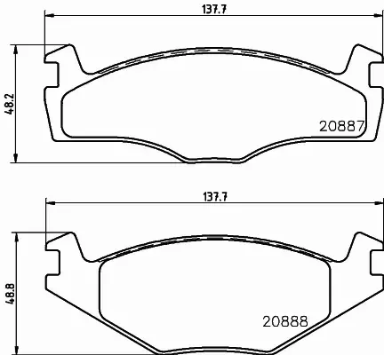 HELLA PAGID KLOCKI HAMULCOWE 8DB 355 006-381 