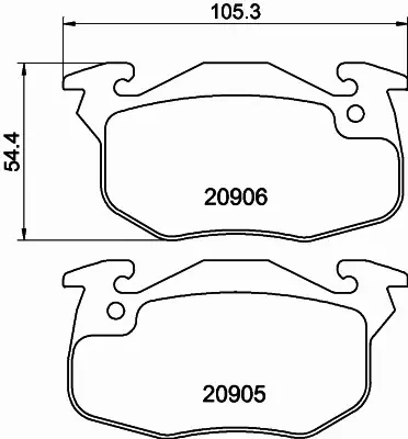 HELLA PAGID KLOCKI HAMULCOWE 8DB 355 019-131 