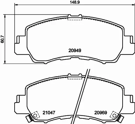 HELLA PAGID KLOCKI HAMULCOWE 8DB 355 040-521 