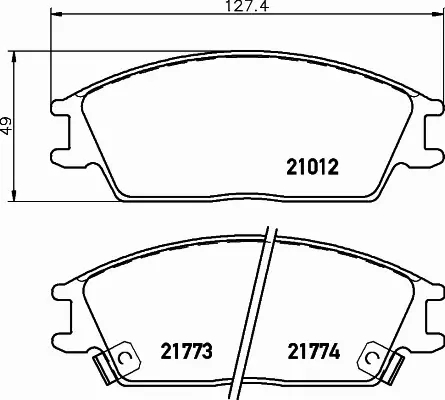 HELLA KLOCKI HAMULCOWE 8DB 355 006-271 