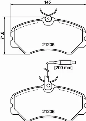 HELLA PAGID KLOCKI HAMULCOWE 8DB 355 017-841 