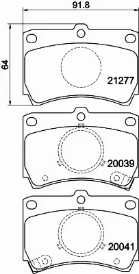 HELLA PAGID KLOCKI HAMULCOWE 8DB 355 005-631 