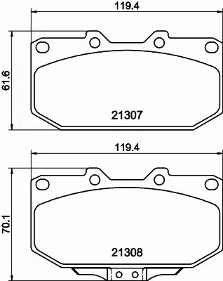 HELLA PAGID KLOCKI HAMULCOWE 8DB 355 016-791 