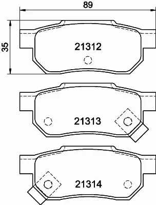 HELLA KLOCKI HAMULCOWE 8DB 355 005-731 