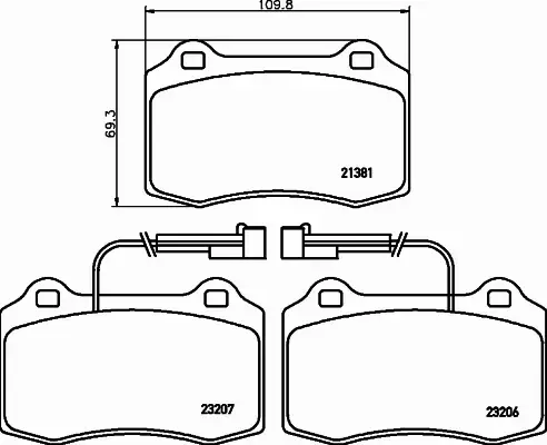 HELLA PAGID KLOCKI HAMULCOWE 8DB 355 018-421 