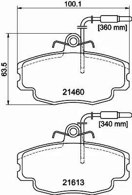 HELLA PAGID KLOCKI HAMULCOWE 8DB 355 017-981 