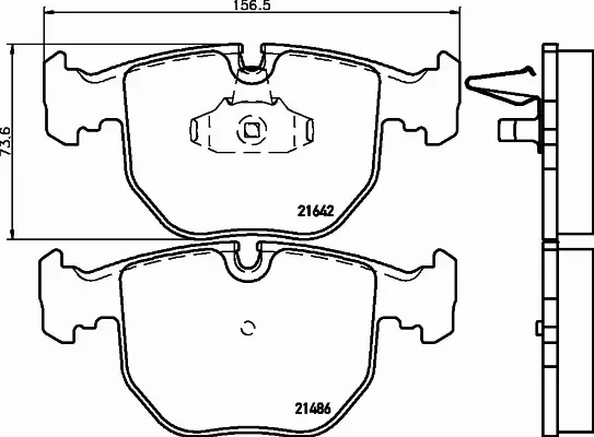 HELLA KLOCKI HAMULCOWE 8DB 355 008-281 