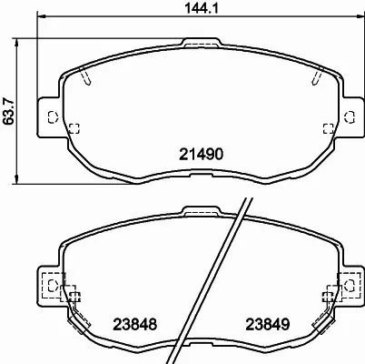 HELLA PAGID KLOCKI HAMULCOWE 8DB 355 010-151 