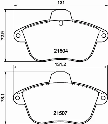 HELLA PAGID KLOCKI HAMULCOWE 8DB 355 019-081 