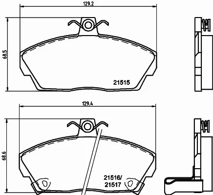 HELLA PAGID KLOCKI HAMULCOWE 8DB 355 018-031 