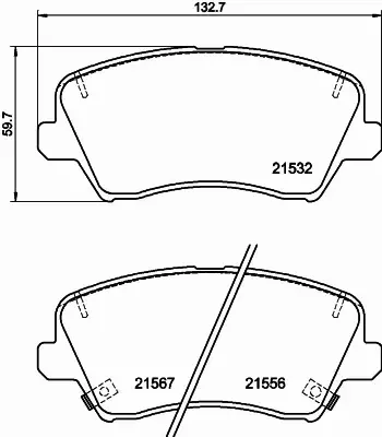 HELLA PAGID KLOCKI HAMULCOWE 8DB 355 039-971 