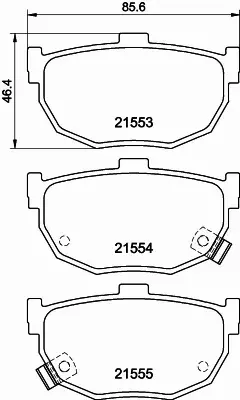 HELLA PAGID KLOCKI HAMULCOWE 8DB 355 006-411 