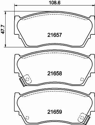 HELLA PAGID KLOCKI HAMULCOWE 8DB 355 016-351 