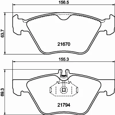 HELLA PAGID KLOCKI HAMULCOWE 8DB 355 007-861 