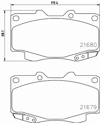 HELLA PAGID KLOCKI HAMULCOWE 8DB 355 013-481 