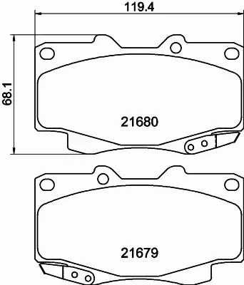 HELLA PAGID KLOCKI HAMULCOWE 8DB 355 020-811 