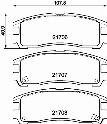 HELLA PAGID KLOCKI HAMULCOWE 8DB 355 016-591 