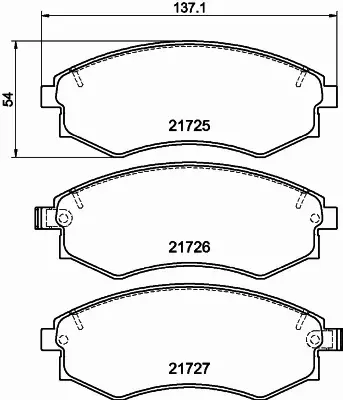 HELLA PAGID KLOCKI HAMULCOWE 8DB 355 016-691 