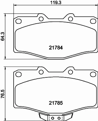 HELLA PAGID KLOCKI HAMULCOWE 8DB 355 009-471 