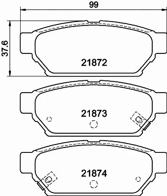 HELLA PAGID KLOCKI HAMULCOWE 8DB 355 016-701 